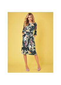 CR&Eacute;ATION L Creation L, Unisex, creation L Druckkleid &raquo;Jersey-Kleid&laquo; Nahttasche, khaki, gemustert, 38, Normalgr&ouml;ssen, figurfreundliche Schnittf&uuml;hrung