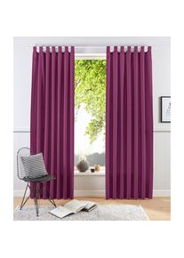 Vorhang »Raja« Schlaufen 2 Stk. tlg. 2er-Set, Bestseller, einfarbig, modern, pflegeleichte Mikrofaser , lila , my home , Obermaterial: 100% Polyester