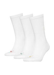 Puma, Herren, Puma Socken &raquo;Puma UNISEX CUSHIONED NEXT CREW 3P&laquo; 3 Paar, 3 Stk. tlg. mit Zonenpolsterung f&uuml;r zus&auml;tzlichen Komfort, wei&szlig; combo, 43-46, 