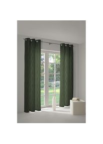WIRTH, Vorhang &raquo;Sepino&laquo; &Ouml;sen 1 Stk. tlg., gr&uuml;n, Jacquard, Obermaterial: 75% Polyester, 25% Baumwolle
