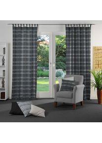 WIRTH, Vorhang &raquo;Laufenberg&laquo; Schlaufen 1 Stk. tlg., petrol, Jacquard, Baumwolle, Polyester