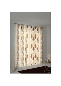 WIRTH, Vorhang &raquo;Marek&laquo; Kr&auml;uselband 1 Stk. tlg., braun, Polyester