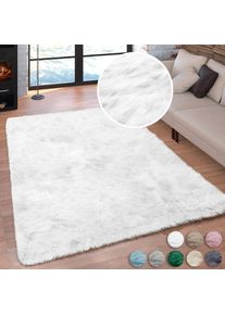 my home Hochflor-Teppich »Valeria, Fellteppich, kuschelig, flauschig« rechteckig 60 mm Höhe Kunstfell, weiche Teppiche, Wohnzimmer, Schlafzimmer, Esszimmer...