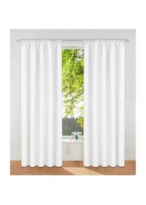 my home Vorhang »Raja, Gardinen mit Kräuselband, Vorhänge Wohnzimmer« Kräuselband 2 Stk. tlg. 2er-Set, Bestseller, einfarbig, modern, pflegeleicht,...