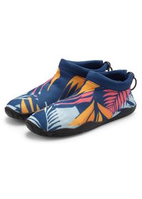 Lascana, Unisex, Lascana Badeschuh Aquaschuh, Slipper, Wasserschuh ultraleicht und schnelltrocknend VEGAN, blau, orange, 35, Atmungsaktive Badeschuhe 