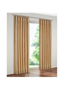 WIRTH, Vorhang &raquo;Troms&ouml;&laquo; Schlaufen 1 Stk. tlg., ocker, Chenille, Polyacryl