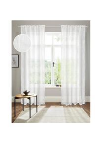 Andas, Andas Gardine &raquo;Tursik&laquo; Faltenband 1 Stk. tlg. Blickdicht, Leinenlook, Polyester, wei&szlig;, Leinenstruktur, Polyester