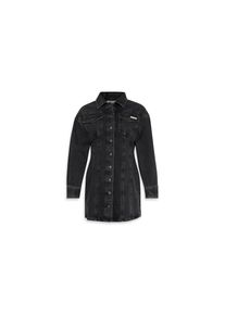 Calvin Klein Jeans, Unisex, Jeanskleid &raquo;LS DENIM MINI DRESS&laquo; Klappentaschen Mit Rundshalsausschnitt, figurbetont, ck essential schwarz, XL (44), N-Gr,