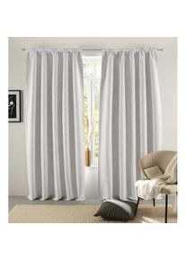 LeGer Home by Lena Gercke Verdunkelungsvorhang »Marusha« Stangendurchzug 1 Stk. tlg. Verdunkelnder Vorhang, blickdicht, Leinenoptik, verschiede Grössen , beige , LeGer Home...