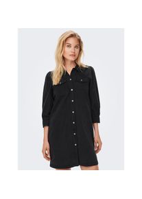 Only, Unisex, Only Jeanskleid &raquo;ONLFELICA DNM DRESS NOOS&laquo; Brusttaschen, washed schwarz, M, N-Gr, Jeanskleid aus 100% Baumwolle: hautfreundlich und 