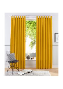 Vorhang »Raja« Schlaufen 2 Stk. tlg. 2er-Set, Bestseller, einfarbig, modern, pflegeleichte Mikrofaser , grau , my home , Obermaterial: 100% Polyester