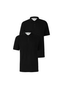 s.Oliver , Poloshirt Packung, 2 Stk. tlg. mit Logo Stickerei , schwarz , Poloshirt DP von s.OLIVER Red Label