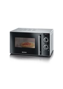 Severin, Mikrowelle &raquo;MW 7875, Silberfarben, Schwarz&laquo; 700 W, silberfarben, Einheitsgr&ouml;&szlig;e, Mikrowelle