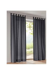 Gardine Schlaufen 1 Stk. tlg. , schwarz , HEINE HOME , 100% Polyester