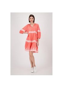 monari , Blusenkleid »Kleid Stickerei« Ohne Tasche mit kontrastfarbener Spitze , rot , Sommerkleid mit Spitze von monari