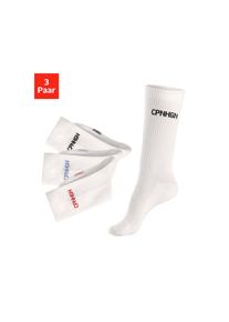 Copenhagen Studios , Damen , Tennissocken Packung, 3 Stk. tlg. mit Halbfussfrottee , Klassische Tennissocke mit Markenlogo