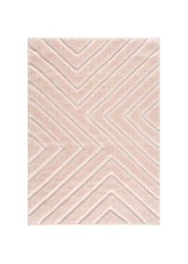 Hochflor-Teppich »Fiori« rechteckig 43 mm Höhe mit handgearbeitetem Konturenschnitt, Hochflor, Hoch-Tief-Effekt , beige , my home , Obermaterial:...