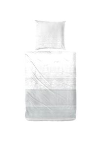 Bettwäsche »Beach Chair« 2 Stk. tlg. mit Schriftzug , grau , Primera , Obermaterial: 100% Baumwolle