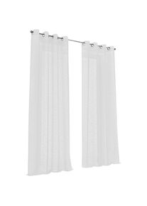 Vorhang »Celtic« Ösen 1 Stk. tlg. Gardine halbtransparent, Leinenoptik, Effektgarn , weiss , Kutti , Obermaterial: 100% Polyester