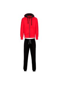 TRIGEMA , Damen , Sweater &raquo;Gem&uuml;tlicher Freizeitanzug mit Kapuze&laquo; , rot , Sweat-Qualit&auml;t, innen angeraut