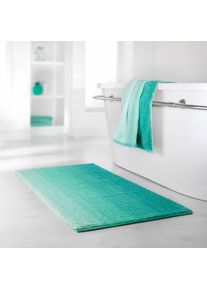 Badematte »Colori 09285« Höhe 14 mm fussbodenheizungsgeeignet , blau , Dyckhoff , Obermaterial: 100% Baumwolle