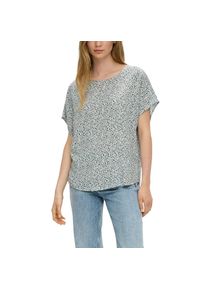 QS , Damen , Kurzarmbluse mit Rückenschlitz , grau , Bluse von QS by s.OLIVER