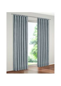 WIRTH, Vorhang &raquo;Trondheim 234 g/m&sup2;&laquo; Schlaufen 1 Stk. tlg., eisblau, Chenille, Polyacryl