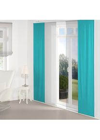 WIRTH, Schiebegardine &raquo;Dim out&laquo; Paneelwagen 1 Stk. tlg. inkl. Beschwerungsstange, t&uuml;rkis, Polyester