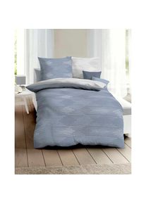 Wendebettwäsche »Ikat« 2 Stk. tlg. angenehm wärmend , grau , Kaeppel , Obermaterial: 100% Baumwolle