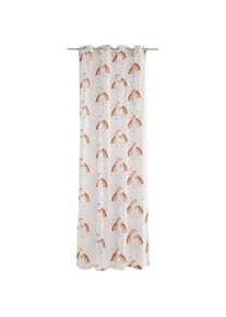 Lüttenhütt Gardine »EINHORN« Ösen 1 Stk. tlg. Kindergardine, Einhorn, Regenbogen, einseitig bedruckt , weiss , Lüttenhütt , Obermaterial: 52% Polyester, 48%...