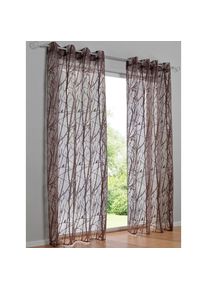 Gardine Multifunktionsband 1 Stk. tlg. , braun , HEINE HOME , 75% Viskose, 25% Polyester