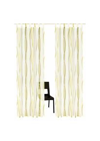 Gardine »DIMONA« Schlaufen 2 Stk. tlg. 2-er Set, Voile, Polyester, Wellen , beige , my home , Obermaterial: 100% Polyester