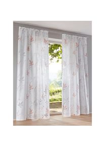 Gardine Ösen 1 Stk. tlg. , rosa , HEINE HOME , 65% Baumwolle, 35% Polyester