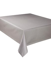 Tischdecke »3947 Riga, mit Rautenmotiv, Damast-Tischwäsche« aus 59% Baumwolle, 41% Polyester, merzerisiert, mit Fleckschutz , grau , Curt Bauer ,...