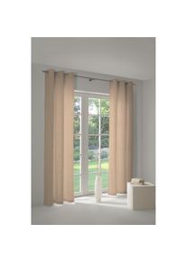 Adam, Vorhang &raquo;Urban Cactus&laquo; &Ouml;sen 1 Stk. tlg. aus 100% Bio-Baumwolle, hellbraun, Jacquard, Baumwolle (Bio-Baumwolle)