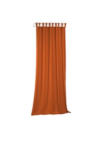 Vorhang »Newbury« Schlaufen 1 Stk. tlg. , orange , WIRTH , Obermaterial: 67% Polyester, 33% Baumwolle