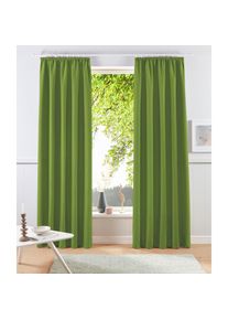 my home Vorhang »Raja, Gardinen mit Kräuselband, Vorhänge Wohnzimmer« Kräuselband 2 Stk. tlg. 2er-Set, Bestseller, einfarbig, modern, pflegeleicht,...