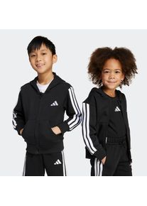 adidas Sportswear , Kinder , Sweatjacke »LK 3S FL FZ HD« 1 Stk. tlg. , schwarz-weiss , Dieser Hoodie für Kinder ist teilweise aus einem Mix aus...