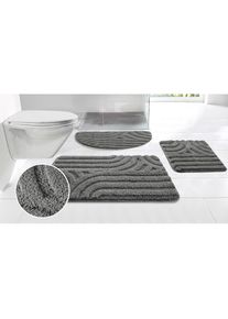 my home Badematte »Sanremo Scandi, Badvorleger, Badezimmer Teppich, Duschvorleger« Höhe 20 mm rutschhemmend beschichtet strapazierfähig Badteppich, Uni...