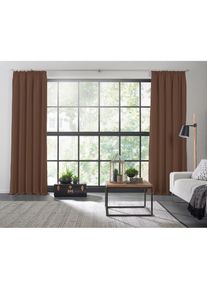 Vorhang »Dim out« Kräuselband 1 Stk. tlg. , braun , Wirth , Obermaterial: 100% Polyester
