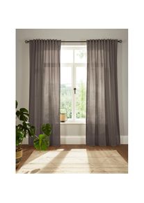 Andas, Andas Vorhang &raquo;Elby 2&laquo; Multifunktionsband 1 Stk. tlg. basic, transparent, monochrom, bis 295 cm L&auml;nge, hellbraun, Jacquard, Baumwolle, 