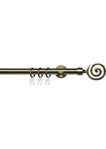 Gardinenstange »Stilgarnitur 20 mm Blues Eric« Ø 20 mm 1 läufig-läufig Fixmass Gardinenstange Komplett , goldfarben , Liedeco