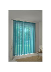 Vorhang &raquo;LORCA&laquo; Kr&auml;uselband 1 Stk. tlg. , blau , WIRTH , Obermaterial: 66% Polyester, 34% Baumwolle