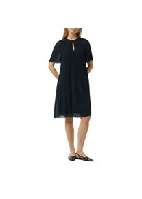 comma, Unisex, Midikleid Ohne Taschen aus Chiffon, mit Plissee-Falten, navy, 34, N-Gr, Midi-Kleid von COMMA