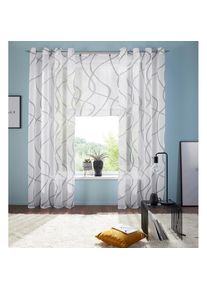 my home, my home Gardine &raquo;Bene&laquo; &Ouml;sen 1 Stk. tlg. Transparent, gemustert, glatt, verschiedene Gr&ouml;ssen, grau, Polyester, Polyester