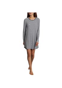 TOM TAILOR , Nachthemd Ohne Taschen Streifendesign, Langarm, Rundhalsausschnitt, feminin, Viskosemix , blau , Damen Nachthemd von TOM TAILOR