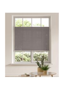 Plissee »LAHOLM« Lichtschutz ohne Bohren verspannt Fixmass, Bestseller mit über 3000 4,5-Sterne-Bewertungen, Klemmträger , grau , my home ,...