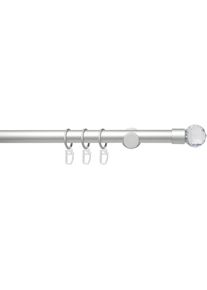 Gardinenstange »Fertigstilgarnitur 20 mm Power Facettkugel« Ø 2 mm 1 läufig-läufig Fixmass Gardinenstange Komplett , grau , Liedeco