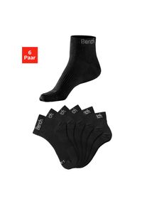 Bench., Unisex, Sportsocken Packung, 6 Stk. tlg. mit antibakterieller Feuchtigkeitsregulierung, 6x schwarz, 35-38, Multifunktions-Sport Kurzsocken