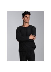 TRIGEMA, Herren, Strickfleece-Pullover &raquo;TRIGEMA Fleece&ndash;Rundhalsshirt&laquo;, schwarz, XXL, Fleece-Qualit&auml;t, aussen angeraut